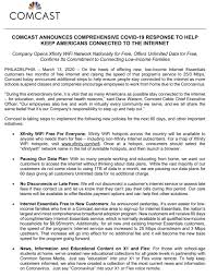 Complete a simple cancellation form. Comcast Announces Comprehensive Covid 19 Response To Help Keep Americans Connected To The Internet Alderman Tom Tunney 44th Ward Chicago