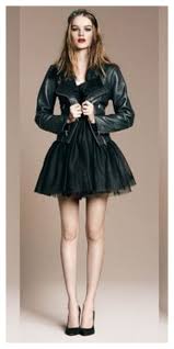 Cute Dress Leather Jacket Look Fashion Looks Vestidos