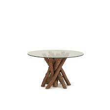 We make it easy to create beautiful glass table tops with our glass table top adapter!shown is our rfl750 stainless steel base, at dining height with a 48 diameter glass table top. Rustic Dining Table Base Only La Lune Collection