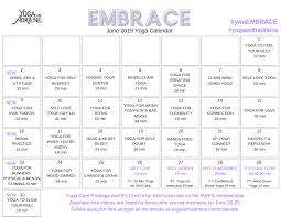 June 2019 Yoga Calendar Embrace Yoga With Adriene