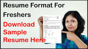 Resume formats / cv formats for freshers. Resume Format For Freshers Download Sample Resume Here Youtube