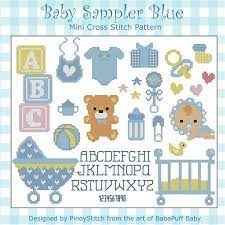 Free stitching pattern creator and generator. Baby Sampler Blue Boy Cross Stitch Chart Pinoy Stitch Baby Cross Stitch Patterns Cross Stitch Patterns Mini Cross Stitch