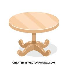 Wooden Round Table Vector Clip Art Art Table Table Clip Art
