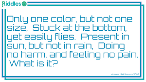 Check spelling or type a new query. Only One Color But Not One Size Riddles Com