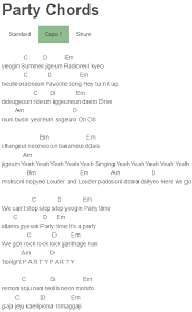 Party Chords Girls Generation Girls Generation Party Party Girls