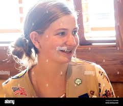 Sophie Henderson, 13, a Girl Scout in Troop 3737, sold over 1,200 boxes of  cookies that were donated to military personnel across the globe. (Pete  Caster/Lewiston Tribune via AP Stock Photo