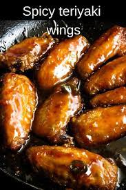 Teriyaki chicken wings prepared in minutes then baked until the sauce thickens and sticks to the wings. Spicy Pan Fried Chicken Wings In Teriyaki Sauce Island Smile