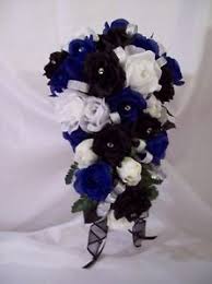 Black And Silver Wedding Bouquet Pin By Yadira Cardenas On Dream Wedding Black Bouquet Royal Blue Wedding Starry Night Wedding