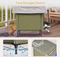 Large Outdoor Cat House - Waterproof Elevated Cat Shelters