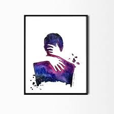 Couple Painting Love Painting Gift For Him Gift For Boyfriend Couple Gift Modern Love Love Art Print Anniversary Gift Gift For Men Love Painting Painting Love Couple Couples Canvas Painting