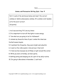 year 9 writing teaching resources