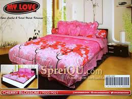 Ada banyak merk sprei/bedcover yang tersedia dipasaran dengan harga yang murah dan terjangkau dengan bahan katun jepang maupun lokal seperti merk my love, kintakun, internal, imagine, lady rose, deborah, eternity, belladona, misha gold, faustine, silver, marvella, shyra, fata. Bed Cover My Love Cherry Blossom 180x200 Spreiqu Sidoarjo