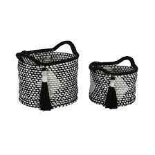 Make storage and organization simple with the round black wire storage basket. Dakota Fieldsround 2 Piece Fabric Basket Set Reviews Wayfair