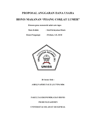 Bola bola ubi coklat (boboco). Doc Proposal Anggaran Dana Usaha Bisnis Makanan Pisang Coklat Lumer Manajemen B6 Academia Edu