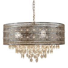 River Of Goods Brielle 3 Light Silver Chandelier With Polished Nickel And Crystal Shade 19374 The Home Depot