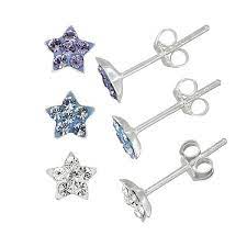 Roman shalenkin / stocksy fact: Charming Girl Kids Sterling Silver Crystal Star Stud Earring Set 3 Pair