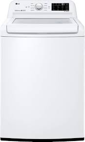 The dryer operates with a ventless. Lg 4 5 Cu Ft High Efficiency Top Load Washer With Turbodrum Technology White Wt7100cw Best Buy