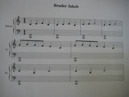 Noten, liedtext, akkorde für bruder jakob, bruder jakob! Online Noten Schreiben