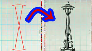 Click on the button below the picture! Space Needle Drawing Steps How To Draw Space Needle Step By Step Easily Youtube