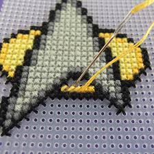 There are many from artists whom have allowed me exclusive use of their artwork. Diy Cross Stitch Star Trek Insignia Sewing With Bobbin And Fred