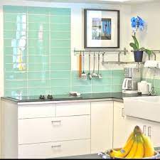 Green glass subway tile kitchen backsplash. Lush Glass Subway Tile Surf 4x12 Kitchen Backsplash Designs Kitchen Tiles Blue Kitchen Tiles