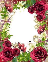 Transparante Png Fotolijst Met Rode Rozen Rosa Rossa Cornice Di Fiori Cornici Per Foto