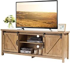 Vasagle tv stand for 50 inches tv, tv console table with storage, entertainment center, for living room, industrial rustic brown ultv39bx. Wooden Tv Stand Console Table Storage Cabinet With Sliding Door Compartments Home Garden Furniture Modern Entertainment Centers Tv Stands