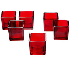 Save 20% with code 20madebyyou. Light In The Dark Red Glass Square Votive Candle Holders Set Of 12 Litd Vcg 12 Sqr Red The Home Depot