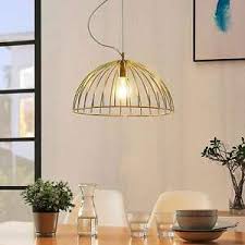 Hangeleuchte Deria Metall Kafig Messing Pendellampe Kuche Lampenwelt Wohnzimmer Ebay