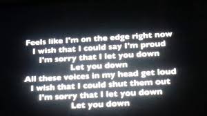 I m sorry that i let you down. Np Let You Down Lyrics Youtube