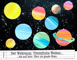 Kinder Lasst Uns Ein Universum Basteln Kunst Grundschule Weltraum Universum Kunst