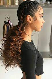 Braids With Curly Ends Curly Girl Hairstyles Two Braid Hairstyles Curly Hair Styles