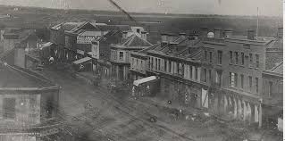 Daguerreotype Of Swanston Street Melbourne Heritage 1854 From The Corner Of Collins Street From The First T Australia History Melbourne Map Melbourne Suburbs