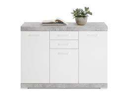 Kommode weiss 120 cm 78 cm 40 cm kommoden sideboards kommoden mobel kraft moebel suchmaschine ladendirekt de. Kommode Mit 2 Schubladen Betonoptik Weiss 120 Cm X 50 Cm Bristol 0805008108