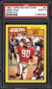 World's third largest auction house. 1987 Topps Box Bottoms Hand Cut Jerry Rice Hand Cut Psa Cardfacts