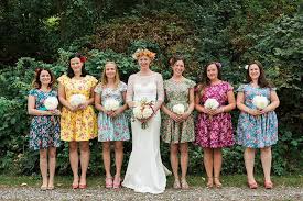 Floral Bridesmaids Dresses Mismatched Coordinating Tea Dress Etsy Floral Bridesmaid Dresses Mismatched Floral Bridesmaid Dresses Printed Bridesmaid Dresses