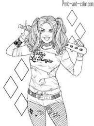 Harley Quinn Harley Quinn Drawing Batman Coloring Pages Adult Coloring Books Printables