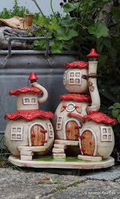 Keramik Fleury Wichtelhaus Elfenhaus Feenhaus Miniaturgarten Feen Haus Basteln Miniaturgarten Ton Kunsthandwerk