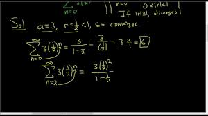 This is the formula to find the sum of the first n n terms of the sequence. Infinite Geometric Series Finding The Sum Two Examples Geometric Series Math Videos Infinite