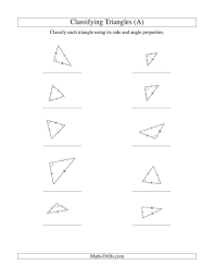 Triangle Angle Sum Worksheet Answers The Classifying Triangles By Angle And Side Properties A In 2020 Classifying Triangles Triangle Worksheet Angles Worksheet