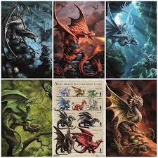 Age Of Dragons Fantasy Art Anne Stokes Greeting Card Blank Alternative Birthday