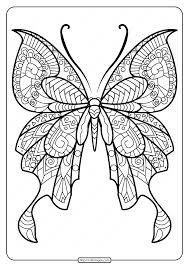 Print out this free design and have fun being creative while coloring it. Printable Butterfly Mandala Pdf Coloring Pages 44