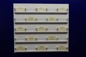 Wood earring card display, business card holder, earring display tray, earring holder ,jewelry disp. Business Card Holder 25 White Display Wall Mount Bell Plastics
