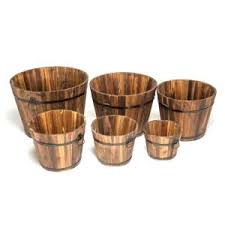Devault Enterprises Wooden Whiskey Barrel Set Of 6 Devbp208 Whiskey Barrel Planter Barrel Planter Wooden Planters