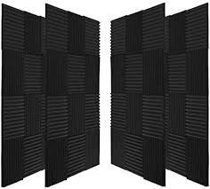 Soundproof ceiling panels are dense boards, which are usually made with a rubber layer in the middle of them to prevent vibrations. Amazon Com 96 Pack Acoustic Panels Soundproof Studio Foam For Walls Sound Absorbing Panels Sound Insulation Panels Wedge For Home Studio Ceiling 1 X 12 X 12 Black 96pack Black Musical Instruments