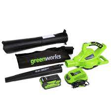 Greenworks 40v 150 Mph Variable Speed Cordless Blower 2 0 Ah Battery Included 24252 Walmart Com Greenworks Electric Leaf Blowers Blowers