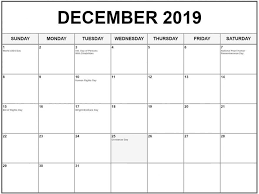 December Holidays 2019 Calendar With Festivals Events For Usa Uk Canada More Countri Printable Calendar Template Monthly Calendar Template Calendar Template
