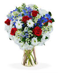 About 49% % of these are a wide variety of blue and white artificial flowers options are available to you, such as hotels. Red White Blue Sympathy Vase Avas Flowers