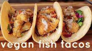 Serve the crispy hearts of palm tacos with the lime wedges and avocado black bean salad on the side. Vegan Fish Tacos Recipe Test Youtube
