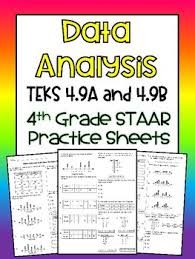 Teks 4 9a And 4 9b Data Analysis 4th Grade Staar Practice Sheets